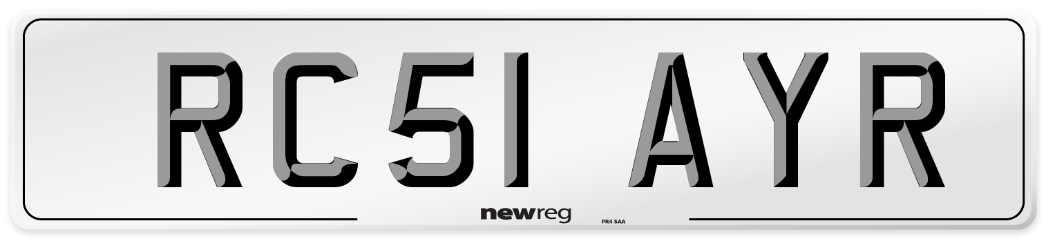 RC51 AYR Number Plate from New Reg